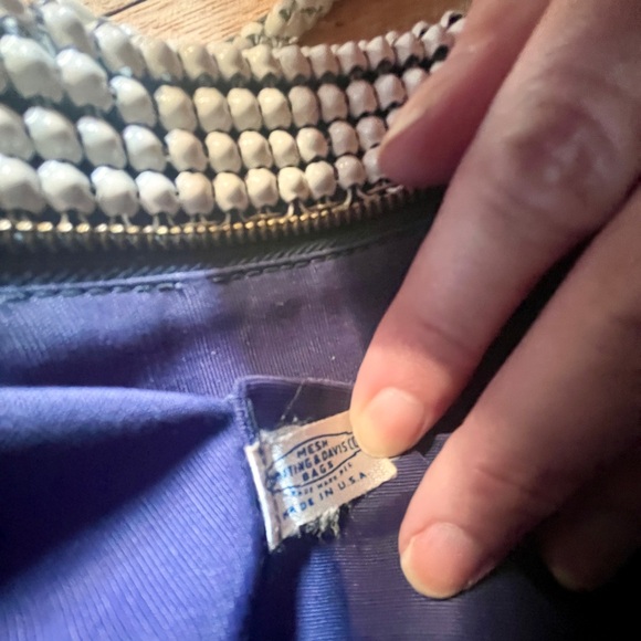VTG Beaded Clutch Purse 1940s - Alumesh Beaded Whiting and Davis Purse. - Picture 10 of 11
